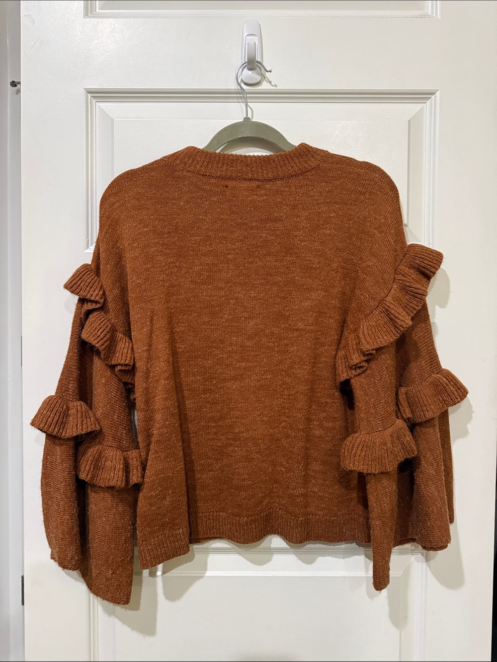 MudPie Knit Sweater with Flounced Sleeves - Picture 4 of 4
